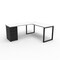 We'Re It Connect It L-Shaped Desk, 77 in D X 30 in H, 66 in W X Thermally Fused Laminate DI66304824L1BBF-BLK-459 - alternate 6